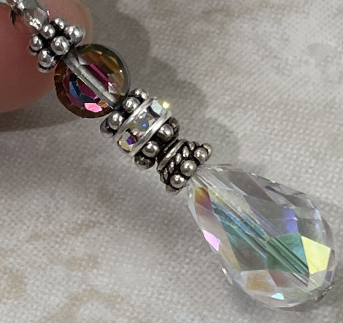 Aurora Borealis Vintage Crystal Dangle Earrings-