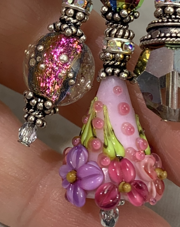 Springtime Pinks TRIOS Artisan Necklace-