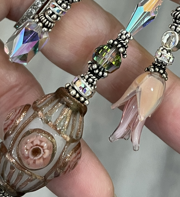 Goldstone & Pink Masterpiece Adjustable TRIOS Artisan Necklace-