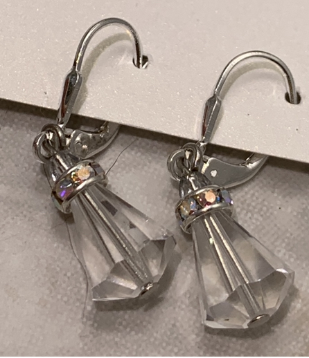 Art Deco Vintage Swarovski Crystal Earrings-