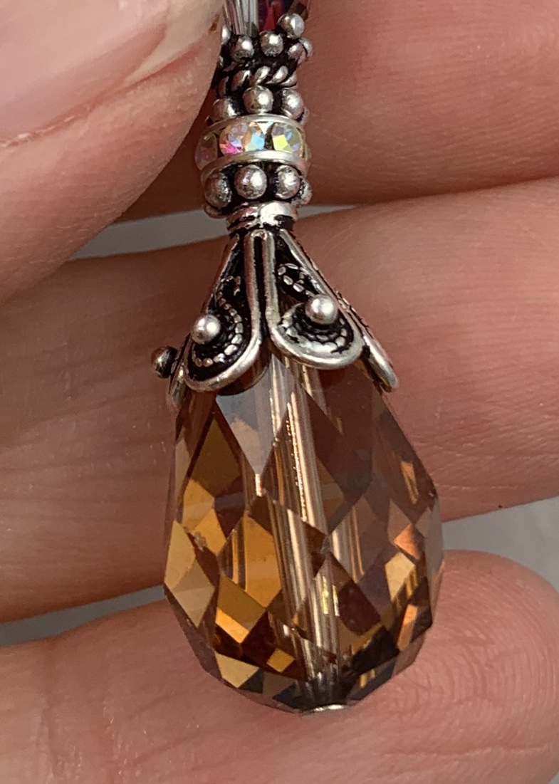 Stunning Vintage Topaz Crystal Necklace-