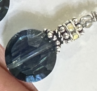 Vintage Blue Swarovski Crystal Sparkle Earrings-