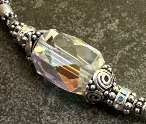 Aurora Borealis Incredibly Vintage Swarovski Crystal Adjustable Necklace-