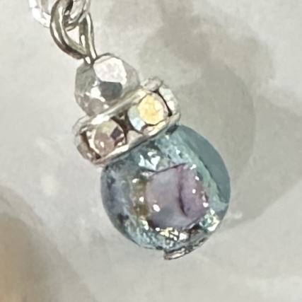 Light Sapphire Foiled Mini Earring Drops-