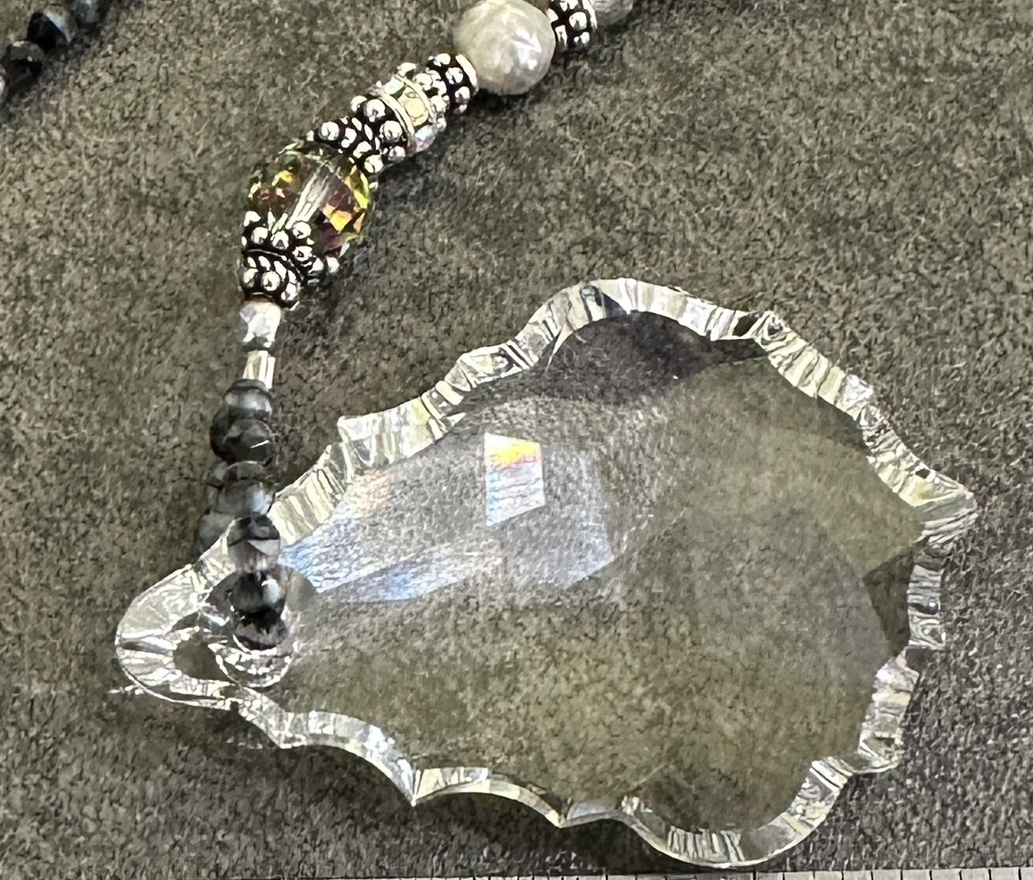 Gorgeous Swarovski Crystal with Vintage Crystal and Pearls Artisan Necklace-