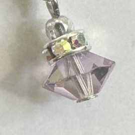 Light Amethyst Petite Vintage Crystal Earrings-