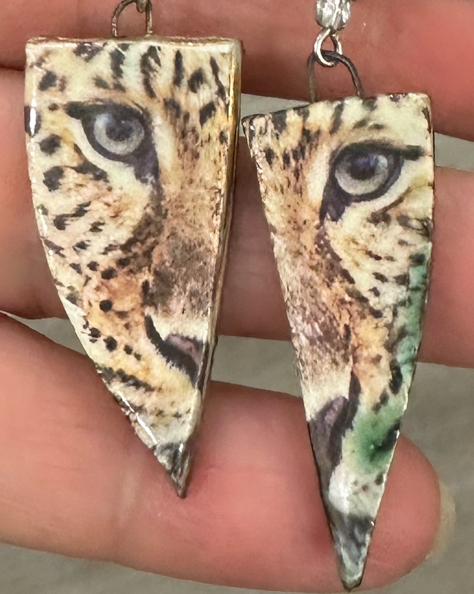 Gorgeous Leopard One of a Kind Artisan Earrings-