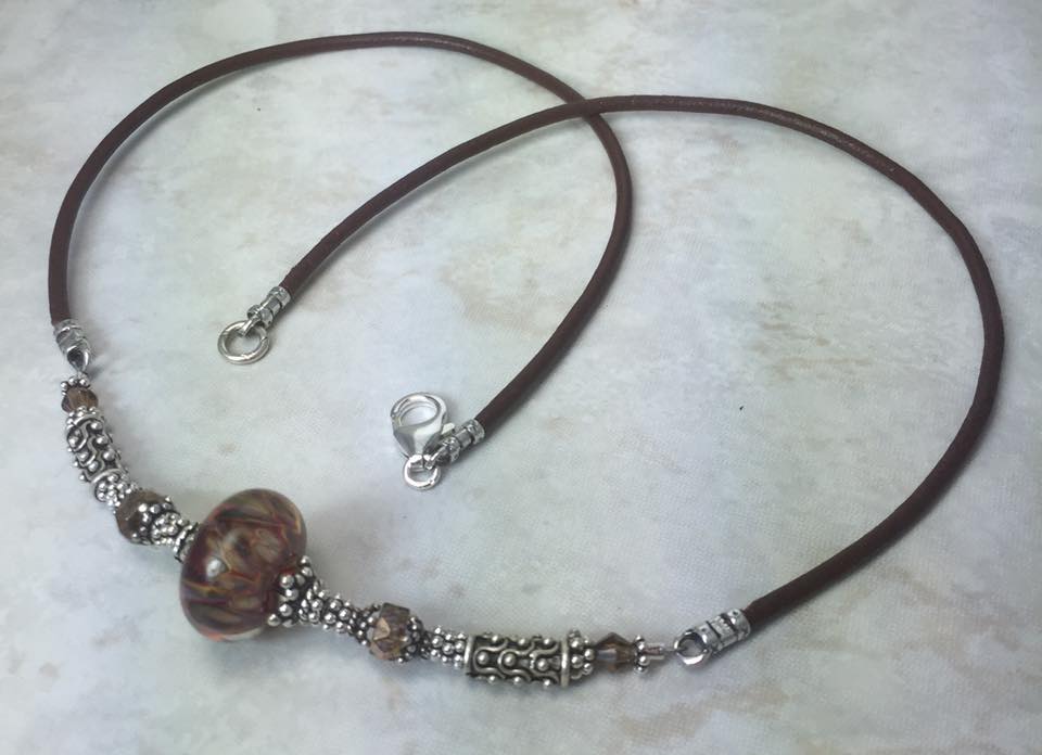The MAN Necklace, Leather and Silver-men jewelry mens necklace mens jewelry leather jewelry Johns Creek 